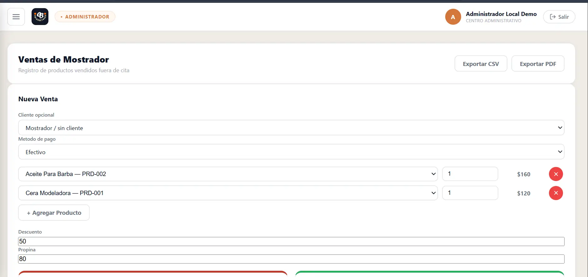 Ventas de mostrador (POS)