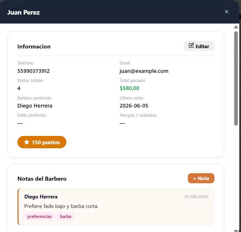 Modificar cliente