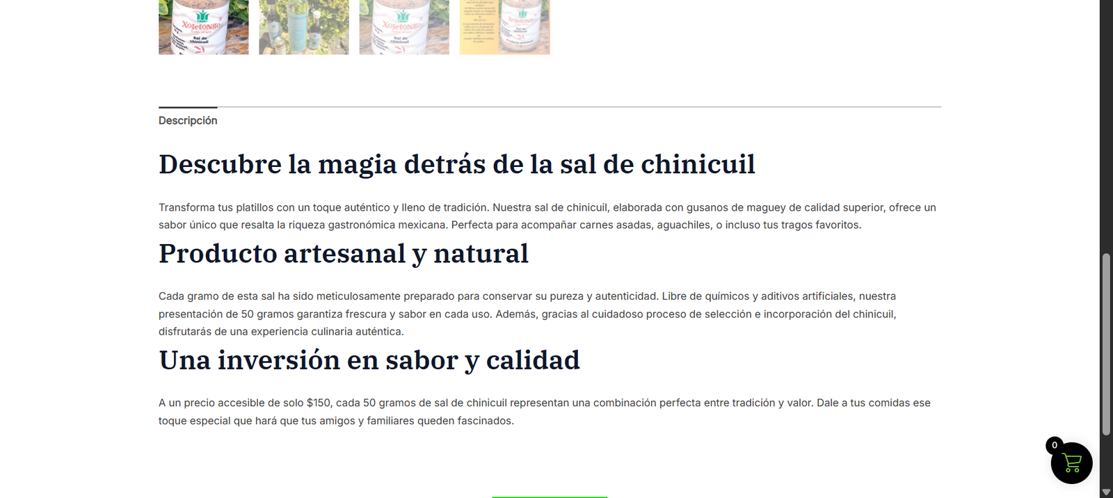 Descripción producto